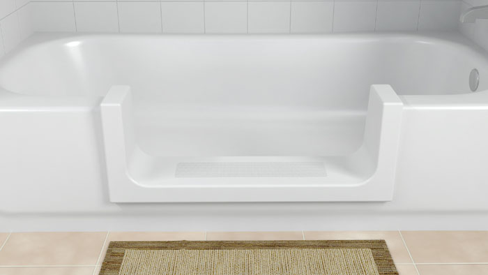 tub with CleanCut step installed